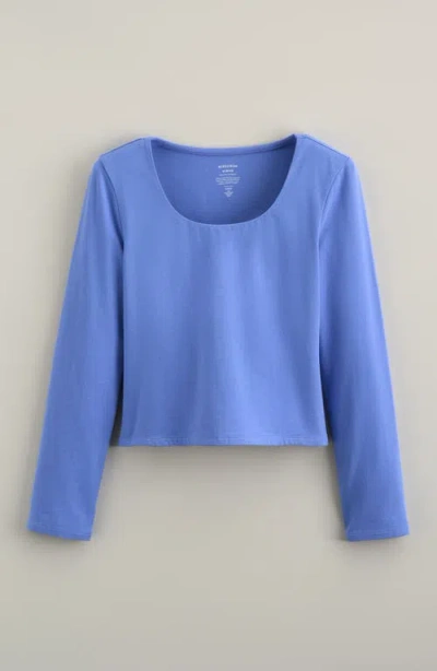 Nordstrom Kids' Cotton Scoop Neck T-shirt In Blue