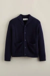 Nordstrom Kids' Cotton Shawl Collar Cardigan In Blue