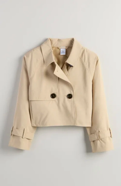 Nordstrom Kids' Crop Trench In Neutral
