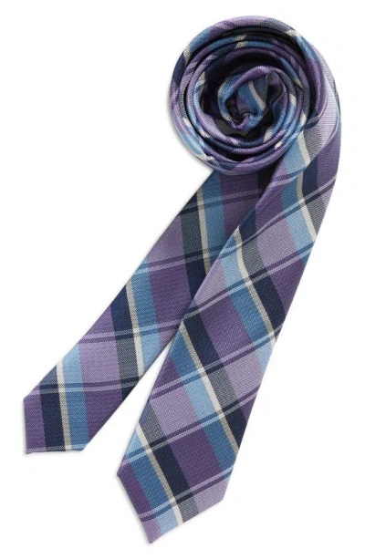 Nordstrom Kids' Del Mar Plaid Silk Blend Tie In Purple Del Mar Plaid