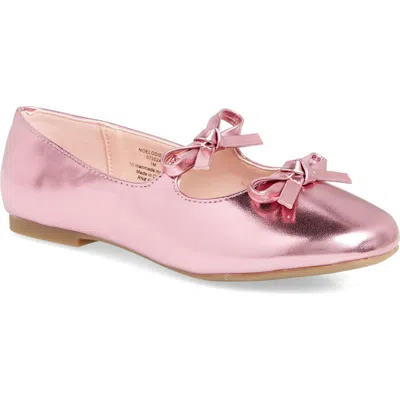 Nordstrom Kids' Elodie Bow Flat In Pink Metallic