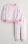 Nordstrom Kids' Embossed Fleece Sweatshirt & Sweatpants Set In Pink