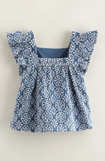 Nordstrom Kids' Embroidered Cotton Top In Blue