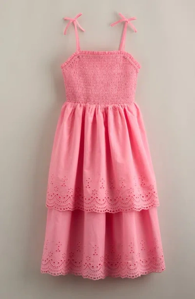 Nordstrom Kids' Eyelet Midi Dress In Pink