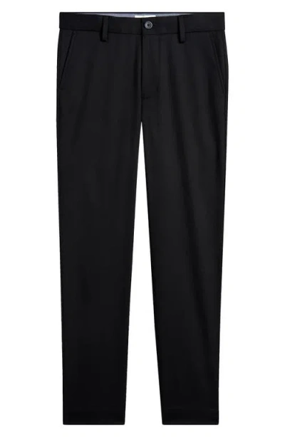 Nordstrom Kids' Flat Front Black Stretch Twill Dress Pants