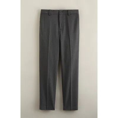 Nordstrom Kids' Flat Front Stretch Dress Pants In Gray