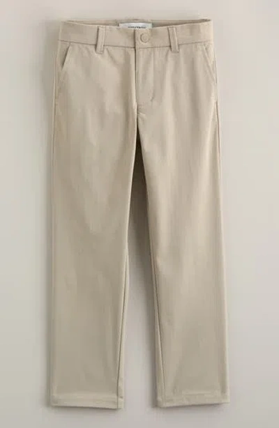 Nordstrom Kids' Flat Front Twill Chinos In Brown
