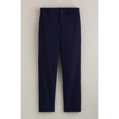 Nordstrom Kids' Flat Front Twill Chinos In Blue