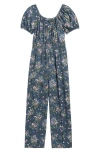 Nordstrom Kids' Floral Jumpsuit In Blue