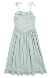 NORDSTROM NORDSTROM KIDS' FLORAL RUFFLE TIE STRAP SUNDRESS