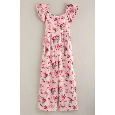 Nordstrom Kids' Flutter Sleeve Jumpsuit In Pink