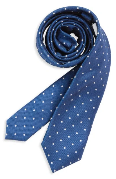 Nordstrom Kids' Francesco Dot Print Silk Tie In Francesco Dot Royal Blue