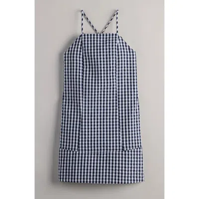 Nordstrom Kids' Gingham Apron Dress In Black