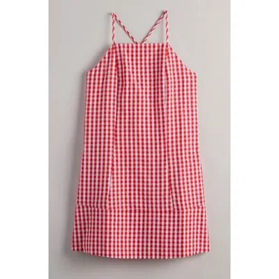 Nordstrom Kids' Gingham Apron Dress In Red