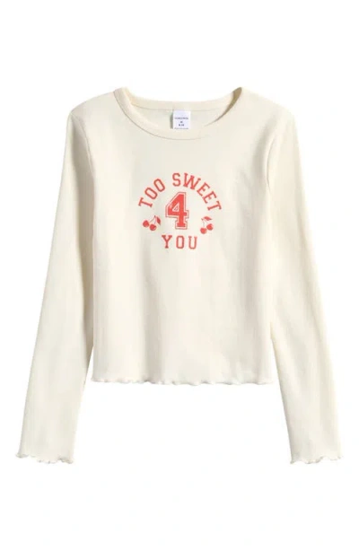 Nordstrom Kids' Graphic T-shirt In Ivory Egret Too Sweet