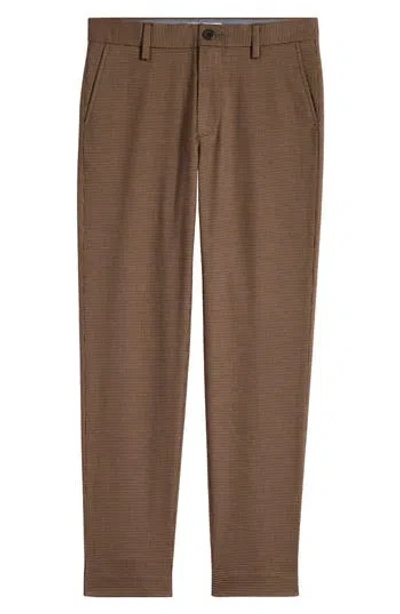Nordstrom Kids' Heritage Houndstooth Flat Front Dress Pants In Brown- Tan Houndstooth