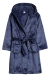 Nordstrom Kids' Hooded Fleece Robe In Navy Peacoat