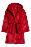 Nordstrom Kids' Hooded Fleece Robe In Red Savvy