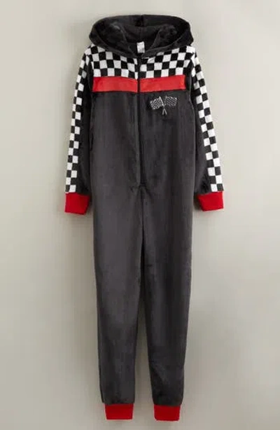Nordstrom Kids' Hooded Fleece Sleeper Romper In Multi