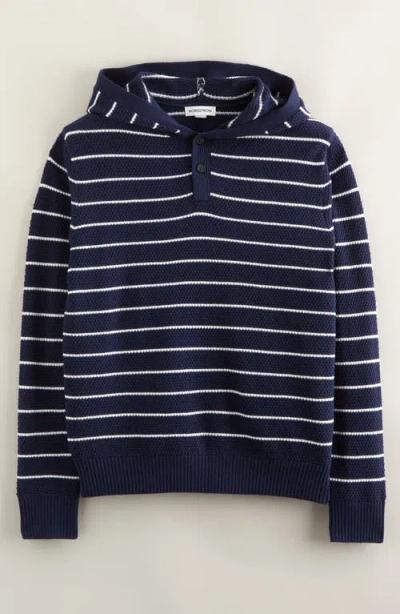 NORDSTROM NORDSTROM KIDS' HOODED HENLEY SWEATER