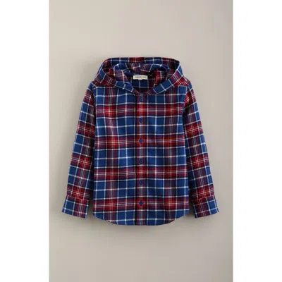 Nordstrom Kids' Hooded Plaid Button-up Flannel Shirt In Multi