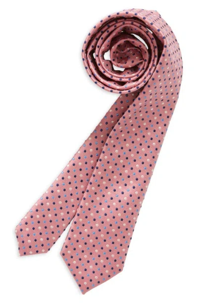 Nordstrom Kids' Hoyte Dot Silk Blend Tie In Pink