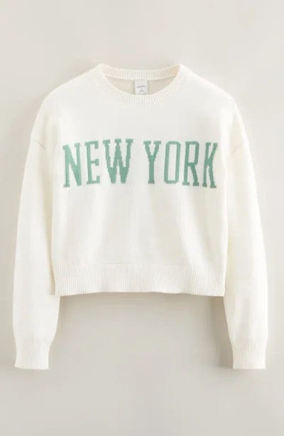 Nordstrom Kids' Intarsia Crewneck Sweater In Neutral