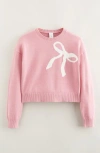 Nordstrom Kids' Intarsia Crewneck Sweater In Pink
