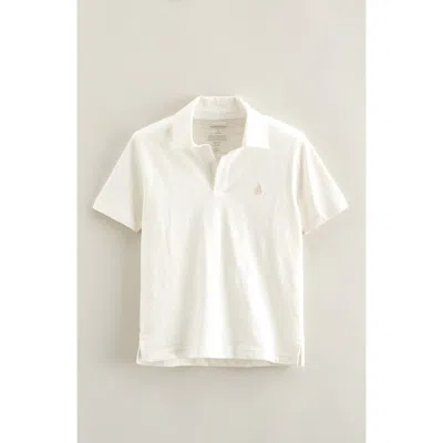 Nordstrom Kids' Johnny Collar Cotton Polo In White