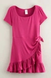 Nordstrom Kids' Knit Faux Wrap Dress In Pink
