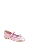 Nordstrom Kids' Lainee Mary Jane Flat In Pink Lotus Metallic