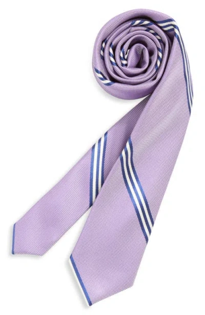 Nordstrom Kids' Luke Stripe Silk Blend Tie In Luke Open Stripe Lilac