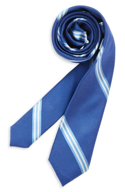 Nordstrom Kids' Luke Stripe Silk Blend Tie In Luke Open Stripe Royal Blue