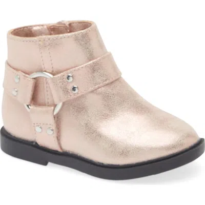 Nordstrom Kids' Lulu Moto Bootie In Pink Metallic