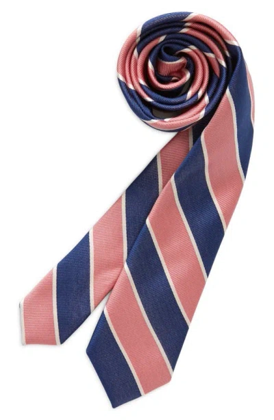 Nordstrom Kids' Marin Stripe Silk Blend Tie In Pink Marin Stripe