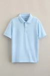 Nordstrom Kids' Mélange Piqué Knit Performance Polo In Blue
