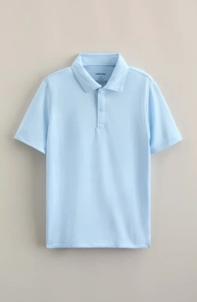 Nordstrom Kids' Mélange Piqué Knit Performance Polo In Blue