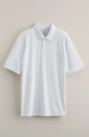 Nordstrom Kids' Mélange Piqué Knit Performance Polo In White