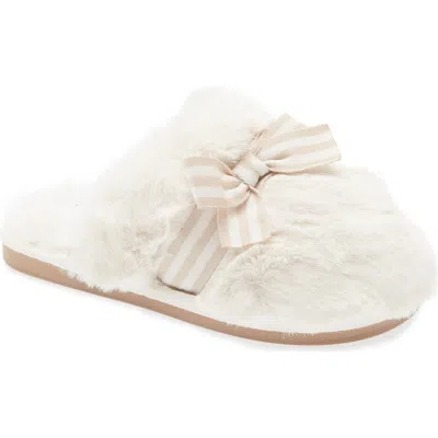Nordstrom Kids' Melodie Bow Slipper In White