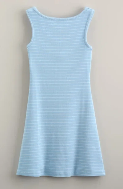 Nordstrom Kids' Open Back Cotton Rib Dress In Blue