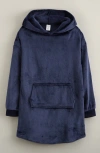 Nordstrom Kids' Oversize Fleece Sleeper Hoodie In Blue