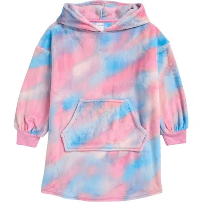 Nordstrom Kids' Oversize Sleep Hoodie In Pink Prism Watercolor