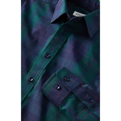 Nordstrom Kids' Patterned Stretch Dress Shirt In Blue