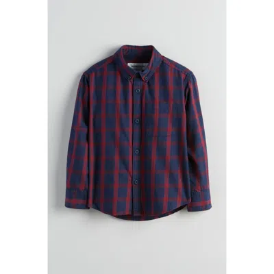 Nordstrom Kids' Plaid Button-up Shirt In Blue