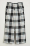 Nordstrom Kids' Plaid Flannel Pajama Pants In Gray