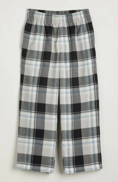 Nordstrom Kids' Plaid Flannel Pajama Pants In Gray