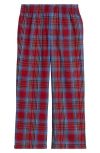 Nordstrom Kids' Plaid Flannel Pajama Pants In Purple