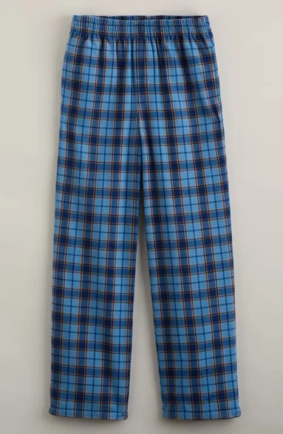 Nordstrom Kids' Plaid Flannel Pajama Pants In Blue