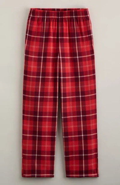 Nordstrom Kids' Plaid Flannel Pajama Pants In Red