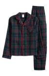 Nordstrom Kids' Plaid Flannel Pajamas In Black- Multi Lodge Plaid